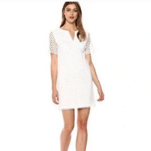 Trina Turk White Eyelet Museum Dress sz 8
